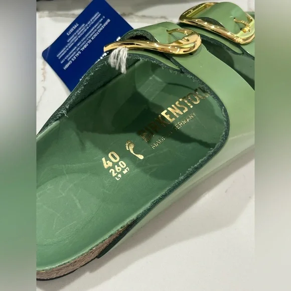 Birkenstock Olive Sandals with Gold Accents - Picture 5 of 5